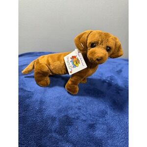Dream Play Doggie Collection Dachshund Plush Toy Brown Puppy Dog Stuffed Animal